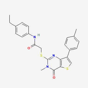 N-(4-ethylphenyl)-2-{[3-methyl-7-(4-methylphenyl)-4-oxo-3H,4H-thieno[3,2-d]pyrimidin-2-yl]sulfanyl}acetamide