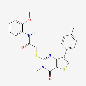 N-(2-methoxyphenyl)-2-{[3-methyl-7-(4-methylphenyl)-4-oxo-3H,4H-thieno[3,2-d]pyrimidin-2-yl]sulfanyl}acetamide