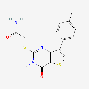 2-{[3-ethyl-7-(4-methylphenyl)-4-oxo-3H,4H-thieno[3,2-d]pyrimidin-2-yl]sulfanyl}acetamide