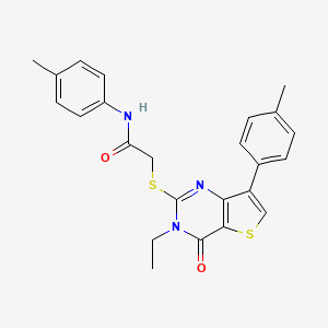 2-{[3-ethyl-7-(4-methylphenyl)-4-oxo-3H,4H-thieno[3,2-d]pyrimidin-2-yl]sulfanyl}-N-(4-methylphenyl)acetamide