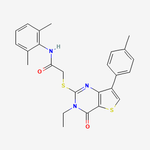 N-(2,6-dimethylphenyl)-2-{[3-ethyl-7-(4-methylphenyl)-4-oxo-3H,4H-thieno[3,2-d]pyrimidin-2-yl]sulfanyl}acetamide