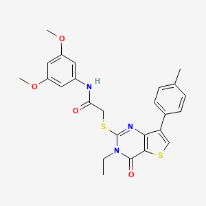 N-(3,5-dimethoxyphenyl)-2-{[3-ethyl-7-(4-methylphenyl)-4-oxo-3H,4H-thieno[3,2-d]pyrimidin-2-yl]sulfanyl}acetamide