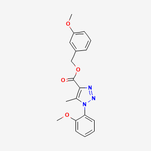 molecular formula C19H19N3O4 B6555778 (3-methoxyphenyl)methyl 1-(2-methoxyphenyl)-5-methyl-1H-1,2,3-triazole-4-carboxylate CAS No. 1040652-17-2
