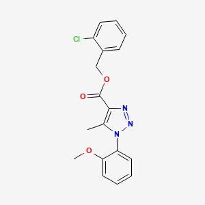 (2-chlorophenyl)methyl 1-(2-methoxyphenyl)-5-methyl-1H-1,2,3-triazole-4-carboxylate