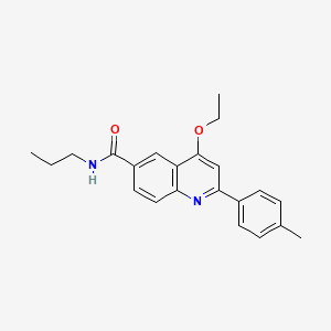 molecular formula C22H24N2O2 B6555802 4-ethoxy-2-(4-methylphenyl)-N-propylquinoline-6-carboxamide CAS No. 1040652-52-5