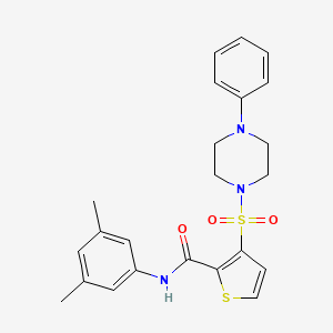 N-(3,5-dimethylphenyl)-3-[(4-phenylpiperazin-1-yl)sulfonyl]thiophene-2-carboxamide