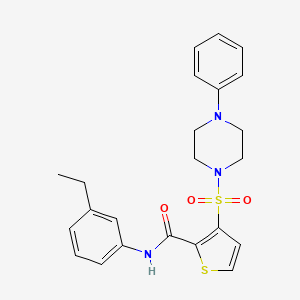 N-(3-ethylphenyl)-3-[(4-phenylpiperazin-1-yl)sulfonyl]thiophene-2-carboxamide