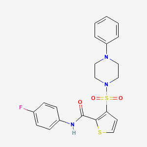 N-(4-fluorophenyl)-3-[(4-phenylpiperazin-1-yl)sulfonyl]thiophene-2-carboxamide