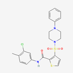 N-(3-chloro-4-methylphenyl)-3-[(4-phenylpiperazin-1-yl)sulfonyl]thiophene-2-carboxamide