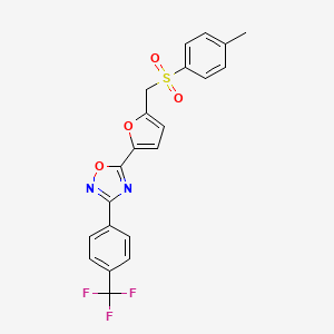 5-{5-[(4-methylbenzenesulfonyl)methyl]furan-2-yl}-3-[4-(trifluoromethyl)phenyl]-1,2,4-oxadiazole