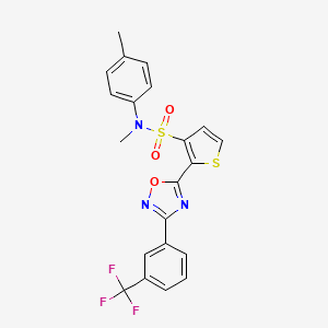 N-methyl-N-(4-methylphenyl)-2-{3-[3-(trifluoromethyl)phenyl]-1,2,4-oxadiazol-5-yl}thiophene-3-sulfonamide