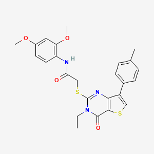 N-(2,4-dimethoxyphenyl)-2-{[3-ethyl-7-(4-methylphenyl)-4-oxo-3H,4H-thieno[3,2-d]pyrimidin-2-yl]sulfanyl}acetamide