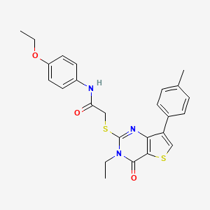 N-(4-ethoxyphenyl)-2-{[3-ethyl-7-(4-methylphenyl)-4-oxo-3H,4H-thieno[3,2-d]pyrimidin-2-yl]sulfanyl}acetamide