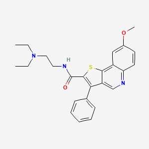 molecular formula C25H27N3O2S B6555995 N-[2-(diethylamino)ethyl]-8-methoxy-3-phenylthieno[3,2-c]quinoline-2-carboxamide CAS No. 1040633-07-5
