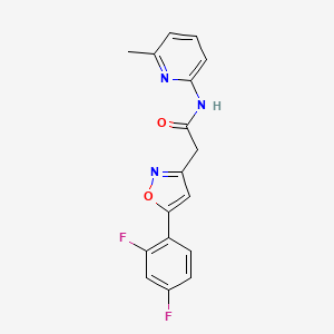 2-[5-(2,4-difluorophenyl)-1,2-oxazol-3-yl]-N-(6-methylpyridin-2-yl)acetamide