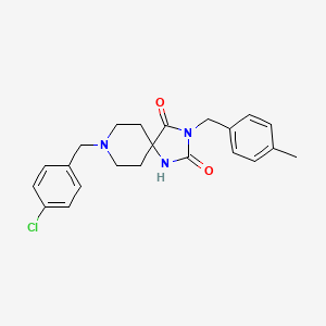 8-[(4-chlorophenyl)methyl]-3-[(4-methylphenyl)methyl]-1,3,8-triazaspiro[4.5]decane-2,4-dione