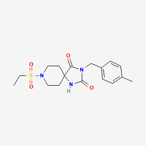 8-(ethanesulfonyl)-3-[(4-methylphenyl)methyl]-1,3,8-triazaspiro[4.5]decane-2,4-dione