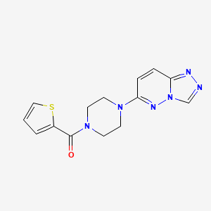 molecular formula C14H14N6OS B6556139 1-(thiophene-2-carbonyl)-4-{[1,2,4]triazolo[4,3-b]pyridazin-6-yl}piperazine CAS No. 1040657-40-6