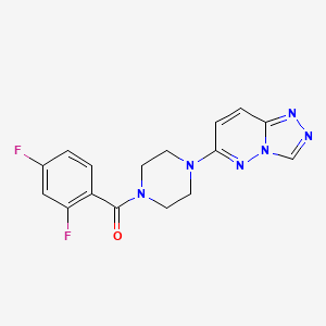 molecular formula C16H14F2N6O B6556140 1-(2,4-difluorobenzoyl)-4-{[1,2,4]triazolo[4,3-b]pyridazin-6-yl}piperazine CAS No. 1040657-58-6