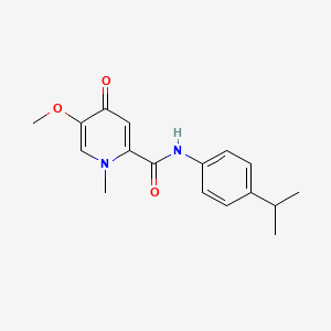 molecular formula C17H20N2O3 B6556160 5-methoxy-1-methyl-4-oxo-N-[4-(propan-2-yl)phenyl]-1,4-dihydropyridine-2-carboxamide CAS No. 1040659-33-3