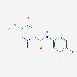 molecular formula C14H12F2N2O3 B6556161 N-(3,4-difluorophenyl)-5-methoxy-1-methyl-4-oxo-1,4-dihydropyridine-2-carboxamide CAS No. 1040659-48-0