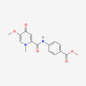 molecular formula C16H16N2O5 B6556165 methyl 4-(5-methoxy-1-methyl-4-oxo-1,4-dihydropyridine-2-amido)benzoate CAS No. 1040659-43-5