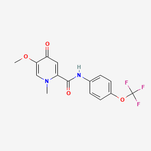 molecular formula C15H13F3N2O4 B6556167 5-methoxy-1-methyl-4-oxo-N-[4-(trifluoromethoxy)phenyl]-1,4-dihydropyridine-2-carboxamide CAS No. 1040659-38-8