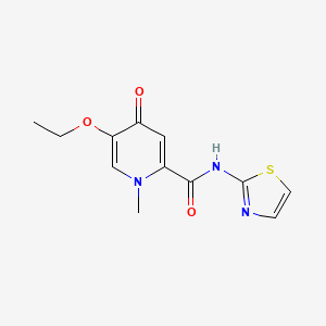 molecular formula C12H13N3O3S B6556172 5-ethoxy-1-methyl-4-oxo-N-(1,3-thiazol-2-yl)-1,4-dihydropyridine-2-carboxamide CAS No. 1040659-77-5