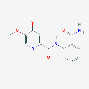 molecular formula C15H15N3O4 B6556180 N-(2-carbamoylphenyl)-5-methoxy-1-methyl-4-oxo-1,4-dihydropyridine-2-carboxamide CAS No. 1040659-72-0