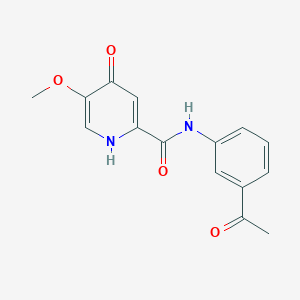 molecular formula C15H14N2O4 B6556201 N-(3-acetylphenyl)-5-methoxy-4-oxo-1,4-dihydropyridine-2-carboxamide CAS No. 1040660-56-7