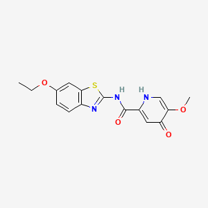 molecular formula C16H15N3O4S B6556203 N-(6-ethoxy-1,3-benzothiazol-2-yl)-5-methoxy-4-oxo-1,4-dihydropyridine-2-carboxamide CAS No. 1040660-32-9