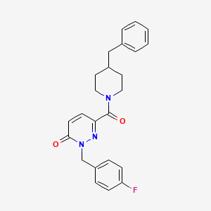 molecular formula C24H24FN3O2 B6556217 6-(4-benzylpiperidine-1-carbonyl)-2-[(4-fluorophenyl)methyl]-2,3-dihydropyridazin-3-one CAS No. 1040634-66-9