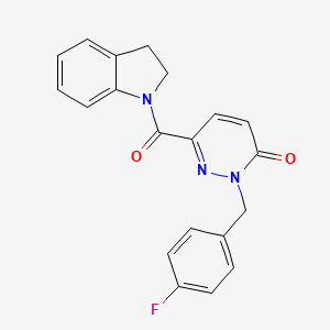 molecular formula C20H16FN3O2 B6556268 6-(2,3-dihydro-1H-indole-1-carbonyl)-2-[(4-fluorophenyl)methyl]-2,3-dihydropyridazin-3-one CAS No. 1040635-54-8
