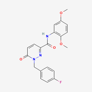 molecular formula C20H18FN3O4 B6556275 N-(2,5-dimethoxyphenyl)-1-[(4-fluorophenyl)methyl]-6-oxo-1,6-dihydropyridazine-3-carboxamide CAS No. 1040635-78-6