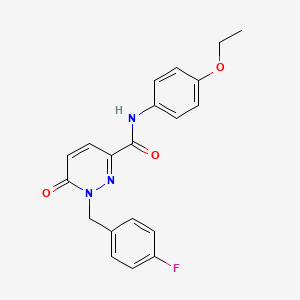 molecular formula C20H18FN3O3 B6556328 N-(4-ethoxyphenyl)-1-[(4-fluorophenyl)methyl]-6-oxo-1,6-dihydropyridazine-3-carboxamide CAS No. 1040636-57-4