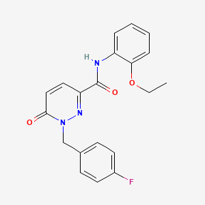 molecular formula C20H18FN3O3 B6556340 N-(2-ethoxyphenyl)-1-[(4-fluorophenyl)methyl]-6-oxo-1,6-dihydropyridazine-3-carboxamide CAS No. 1040636-64-3
