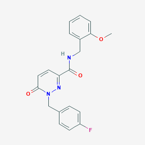 1-[(4-fluorophenyl)methyl]-N-[(2-methoxyphenyl)methyl]-6-oxo-1,6-dihydropyridazine-3-carboxamide