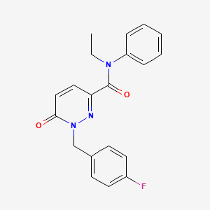 molecular formula C20H18FN3O2 B6556376 N-ethyl-1-[(4-fluorophenyl)methyl]-6-oxo-N-phenyl-1,6-dihydropyridazine-3-carboxamide CAS No. 1040637-40-8