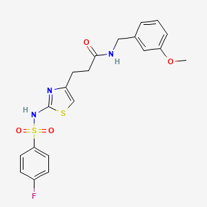 3-[2-(4-fluorobenzenesulfonamido)-1,3-thiazol-4-yl]-N-[(3-methoxyphenyl)methyl]propanamide