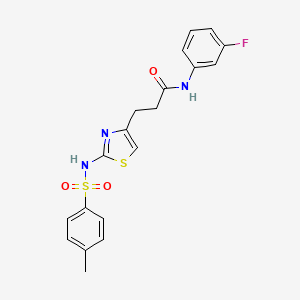 N-(3-fluorophenyl)-3-[2-(4-methylbenzenesulfonamido)-1,3-thiazol-4-yl]propanamide