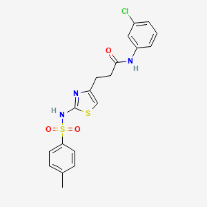 N-(3-chlorophenyl)-3-[2-(4-methylbenzenesulfonamido)-1,3-thiazol-4-yl]propanamide