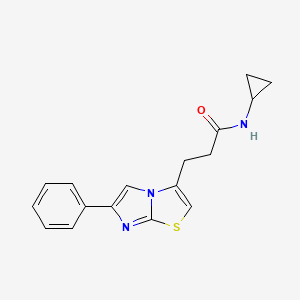 molecular formula C17H17N3OS B6556703 N-cyclopropyl-3-{6-phenylimidazo[2,1-b][1,3]thiazol-3-yl}propanamide CAS No. 1040672-52-3