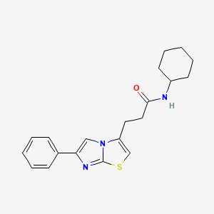 N-cyclohexyl-3-{6-phenylimidazo[2,1-b][1,3]thiazol-3-yl}propanamide