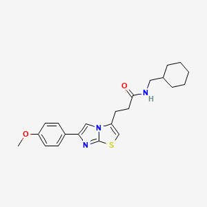 N-(cyclohexylmethyl)-3-[6-(4-methoxyphenyl)imidazo[2,1-b][1,3]thiazol-3-yl]propanamide