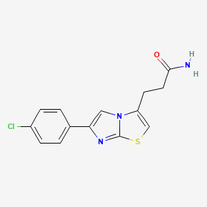 molecular formula C14H12ClN3OS B6556784 3-[6-(4-chlorophenyl)imidazo[2,1-b][1,3]thiazol-3-yl]propanamide CAS No. 1040647-27-5