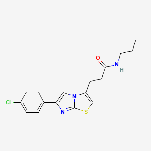 3-[6-(4-chlorophenyl)imidazo[2,1-b][1,3]thiazol-3-yl]-N-propylpropanamide