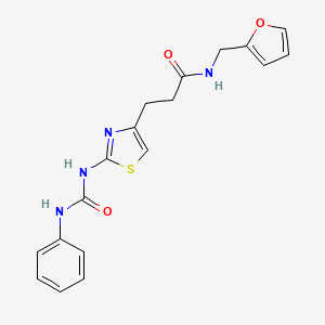 N-[(furan-2-yl)methyl]-3-{2-[(phenylcarbamoyl)amino]-1,3-thiazol-4-yl}propanamide