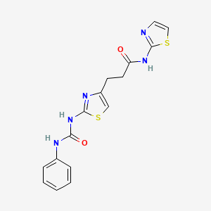 3-{2-[(phenylcarbamoyl)amino]-1,3-thiazol-4-yl}-N-(1,3-thiazol-2-yl)propanamide