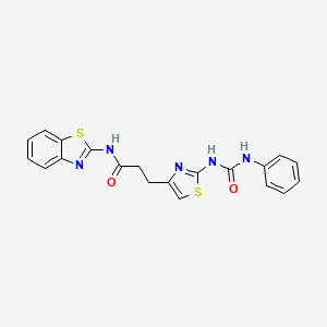 N-(1,3-benzothiazol-2-yl)-3-{2-[(phenylcarbamoyl)amino]-1,3-thiazol-4-yl}propanamide