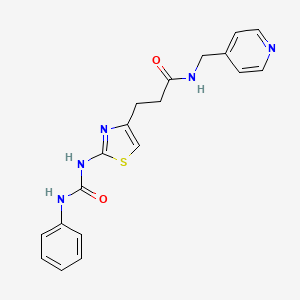 3-{2-[(phenylcarbamoyl)amino]-1,3-thiazol-4-yl}-N-[(pyridin-4-yl)methyl]propanamide